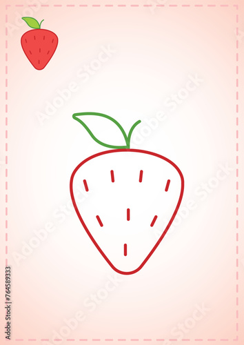 blank coloring pages strawberries fruits vegetables color layout illustration