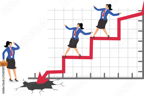 Failed operations or investments, business or stock losses, stock market quotes or financial market price declines, economic decay or collapse, failed business teams, team members falling off the arro