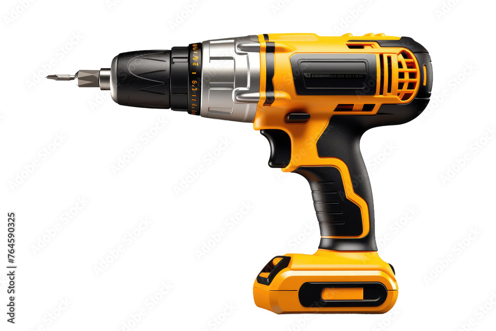 The Mighty Cordless Drill: A Tool for Endless Possibilities. On White or PNG Transparent Background..