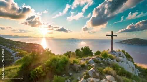  Cross at the mountain photo