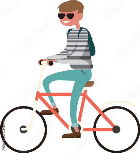 bike rider illustration