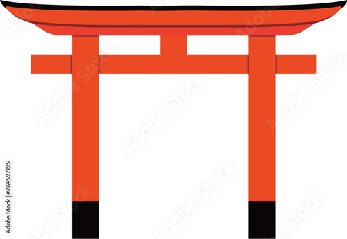 Japanese red torii