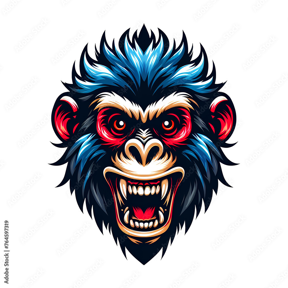 evil monkey head