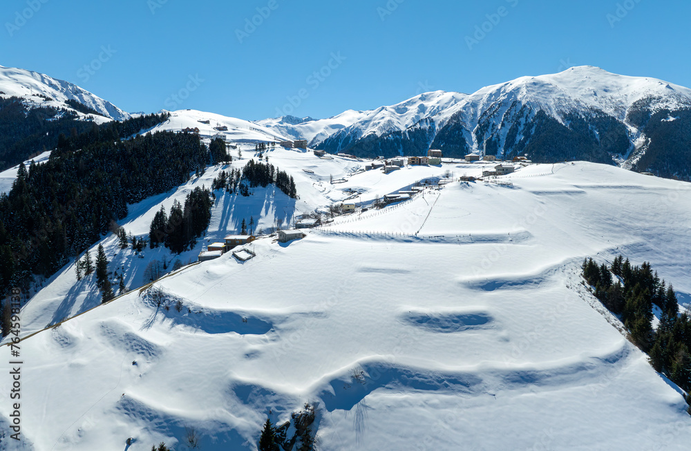 Rize Province, İkizdere District winter landscape and kackars, kackar mountains
