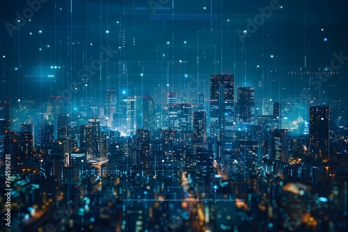Leveraging Data Analytics for Efficient and Sustainable Solutions in a Smart City. Concept Smart City Infrastructure, Data Analytics Solutions, Sustainability Measures, Urban Planning Innovations © Anastasiia