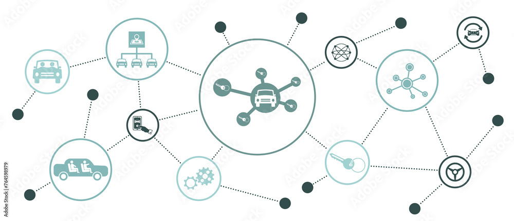 Concept of car sharing Concept of car sharing