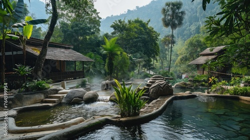 Fang Hot Spring Concept Chiang Mai Province, Thailand photo