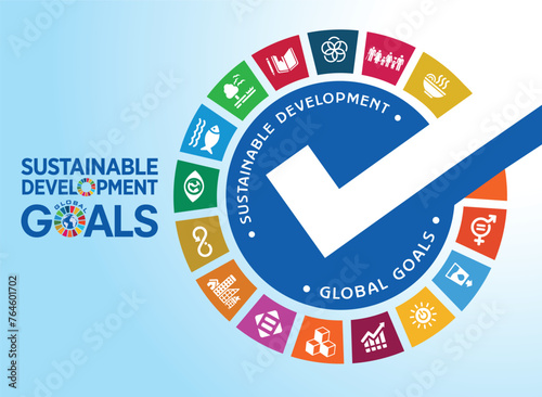 Sustainable Development global goals vector design. Goals icon set. SDG'z Design resource. Corporate social responsibility. Sustainable Development for a better world. Vector illustration.
