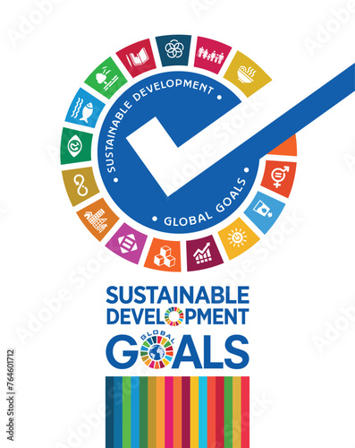 Sustainable Development global goals vector design. Goals icon set. SDG'z Design resource. Corporate social responsibility. Sustainable Development for a better world. Vector illustration.