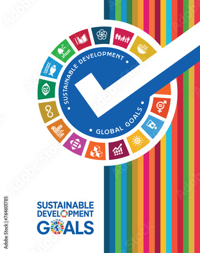 Sustainable Development global goals vector design. Goals icon set. SDG'z Design resource. Corporate social responsibility. Sustainable Development for a better world. Vector illustration.