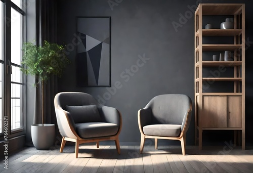 two chairs in a room