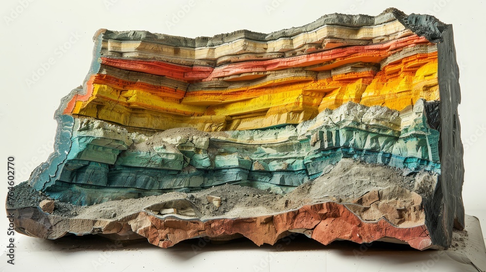 Cross-section of the Earth's crust with mineral deposits Stock ...