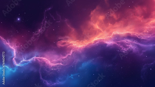 Colorful Nebula in Space Background. Vector illustration.