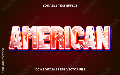 american text effect modern alphabet fonts. trendy american typography style.