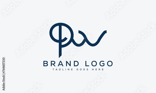 letter PW logo design vector template design for brand.