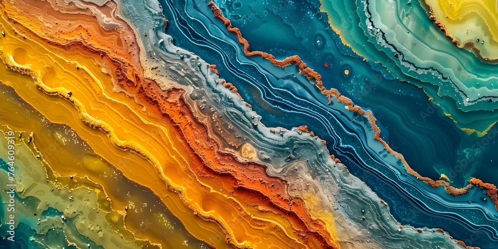 Aerial Perspective of Vibrant Topographic Map Revealing Geological Survey Insights. Concept Geological Survey Analysis, Aerial Photography, Topographic Maps, Vibrant Colors, Insights