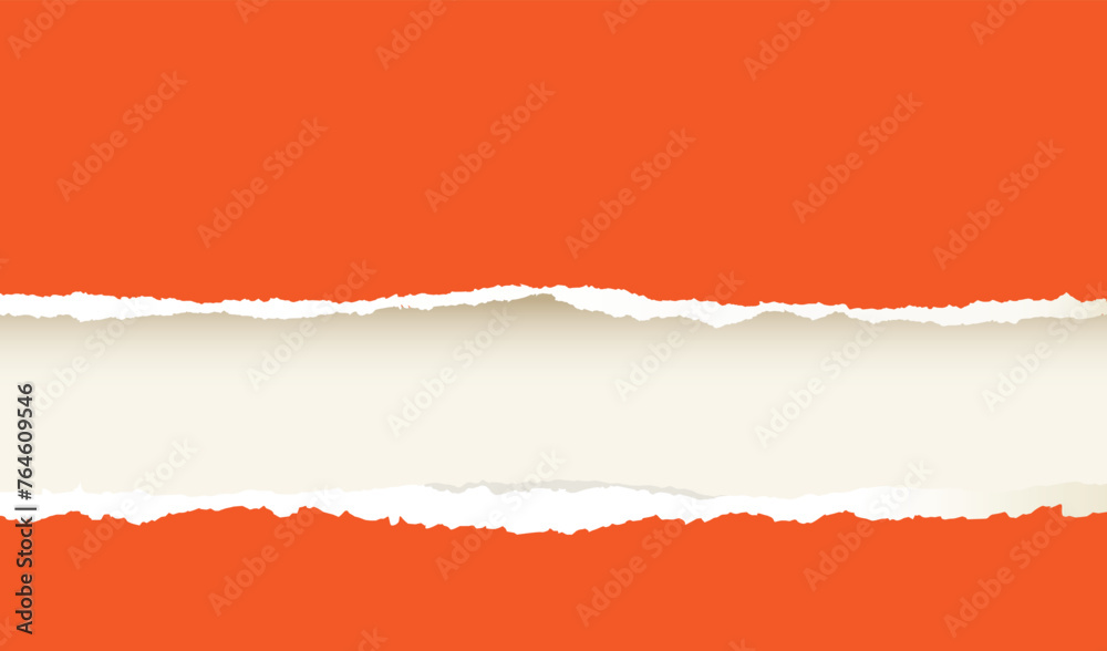 vector orange colorful ripped torn paper background