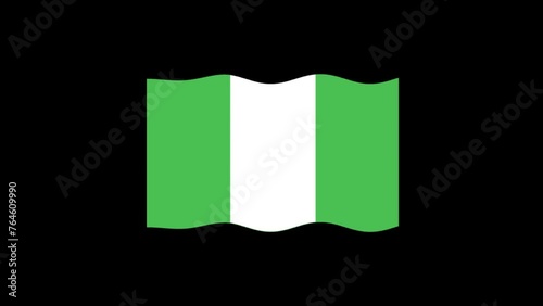 Nigeria flag wave alpha