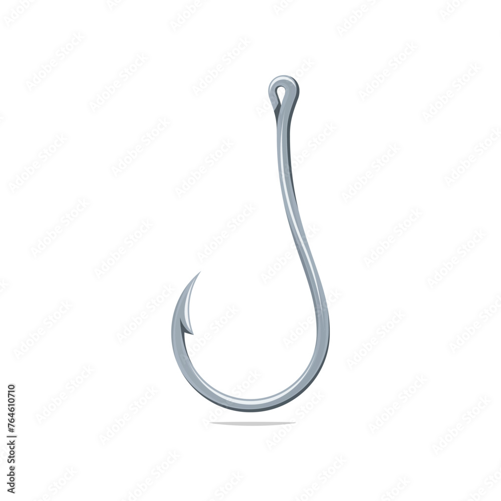 Fishing hook vector isolated on white background.