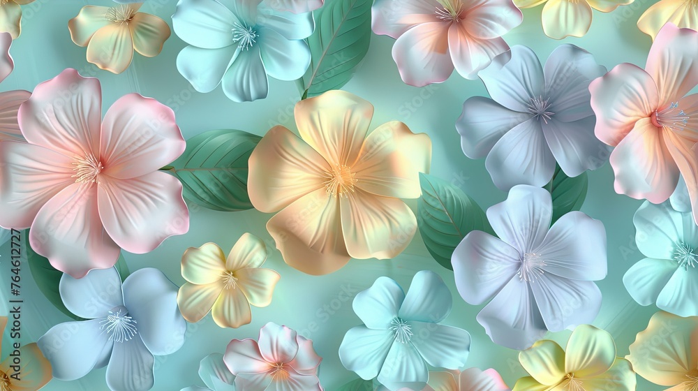 white and yellow flowers background