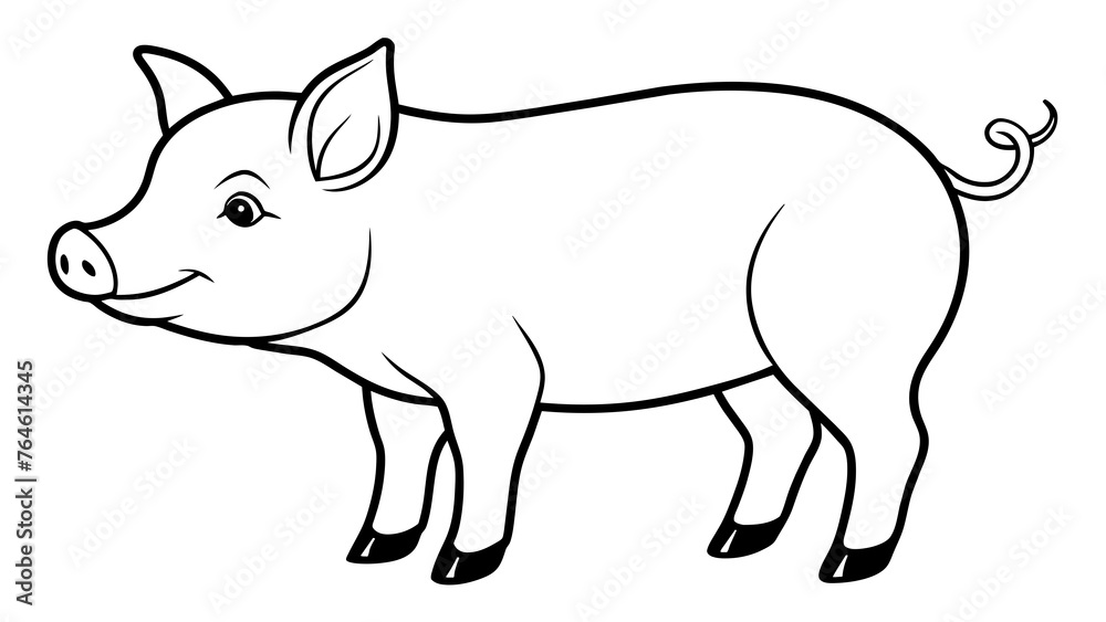 Adorable Miniature Pig Vector Perfect Illustration for Your Designs