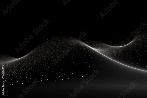 Abstract white particle background Flow wave with photo