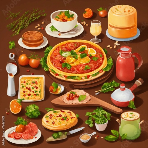 pizza with vegetables