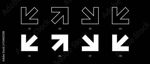Abstract geometry shape. Arrow vector element