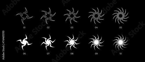 Abstract geometry shape. Spiral vector element