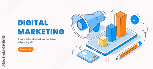 Social commerce and marketing concept. Mobile phone payment with credit card at ecommerce platform. Vector illustration.
