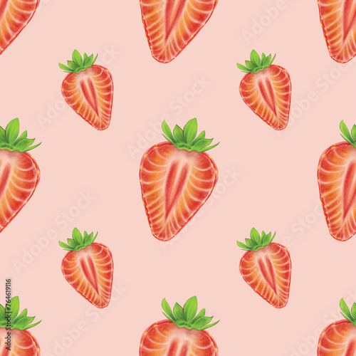 seamless strawberry pattern