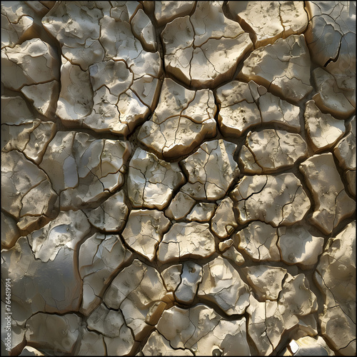 cracked mud earth texture AI generated 