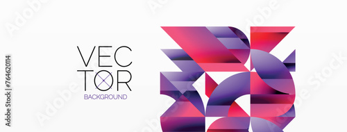 Abstract masterpiece formed by delicate interplay of circles, squares, and triangles. Geometric elements converge in harmonious chaos, evoking sense of modern creativity. Symphony of shapes