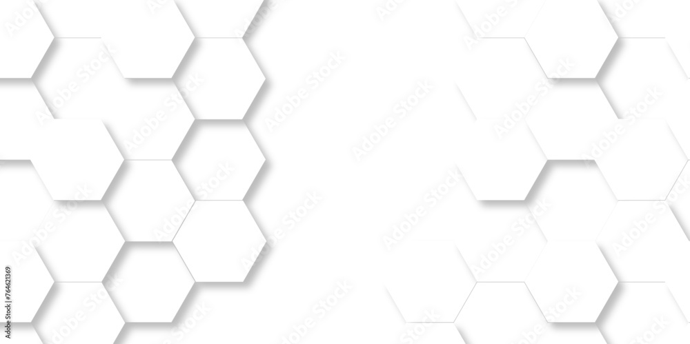 Abstract 3d background with hexagons pattern with hexagonal white and gray technology line paper background. Hexagonal vector grid tile and mosaic structure mess cell. white and gray hexagon. Abstract 3d background with hexagons pattern with hexagonal white and gray technology line paper background. Hexagonal vector grid tile and mosaic structure mess cell. white and gray hexagon.