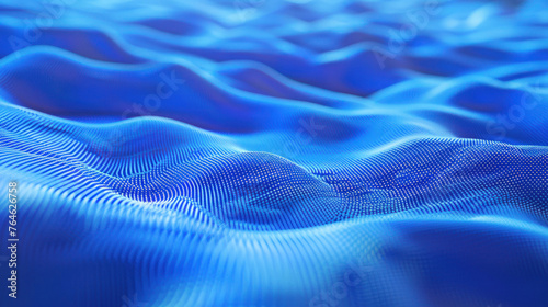 A soft gradient of blue and white creating a calm digital wave pattern symbolizing tranquility © Oksana