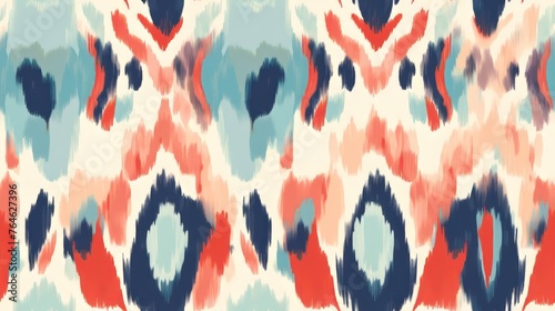seamless pattern with Pastel Burst ikat