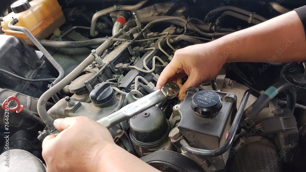 Repair of an automobile engine Repair of an automobile engine