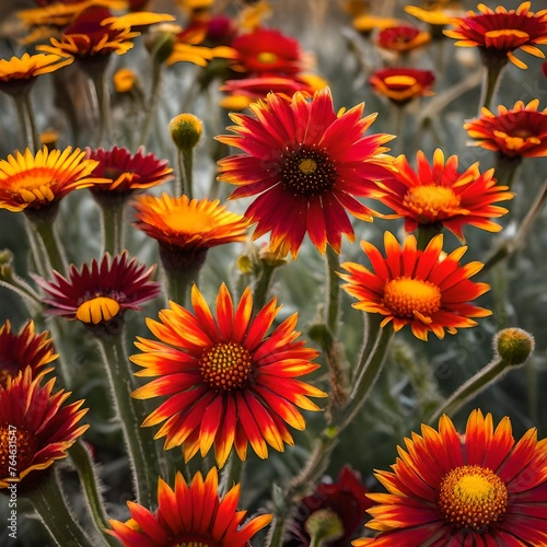 red and yellow chrysanthemums