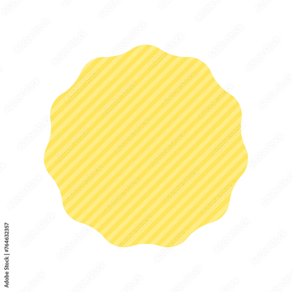 シンプルでおしゃれな黄色の抽象的な形 - POPや飾り･フレームのデザイン素材