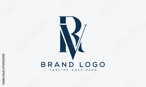 letter RV logo design vector template design for brand.