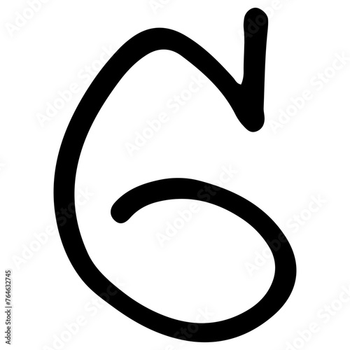 English alphabet G 5 cute on a white background, vector illustration.