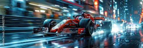 Formula one race car speed motion