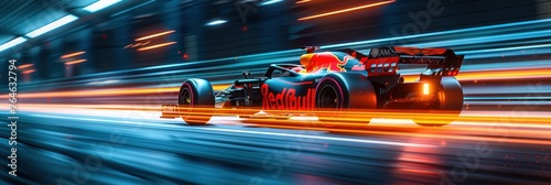 Formula one race car speed motion