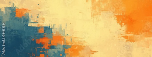 Abstract background with orange, blue and grey colors. 
