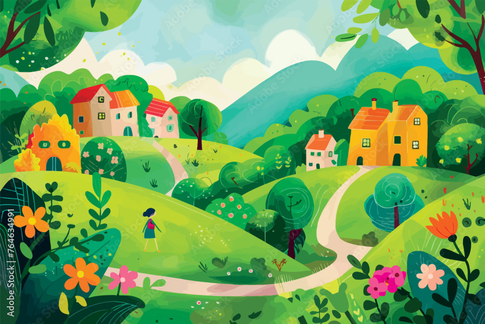 Fototapeta premium Children's Illustration