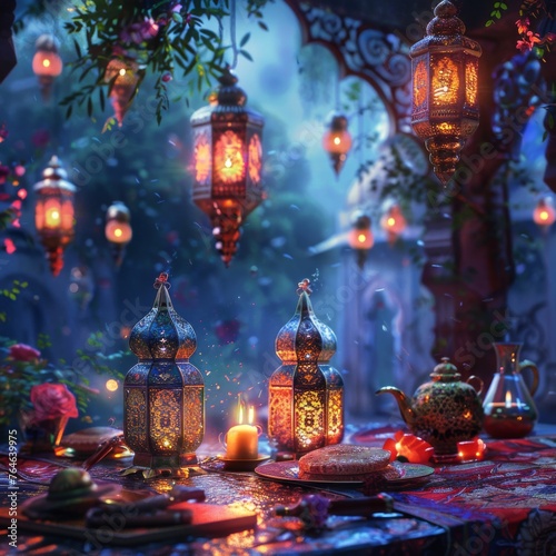 Ramadan Kareem background illustrations