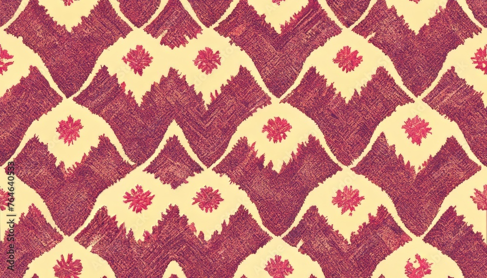 seamless pattern with Retro Argyle ikat