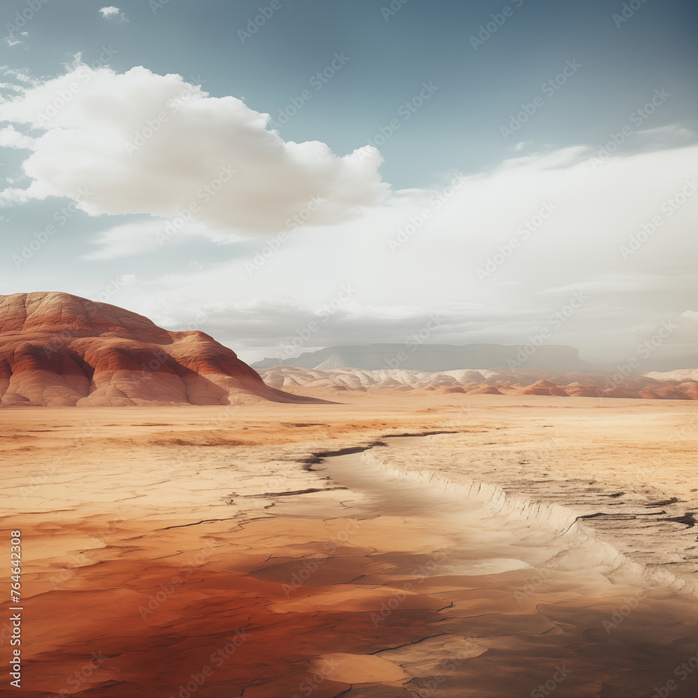 Dreamscape Dunes: Desert Transformed Through Surreal Filters and Edits