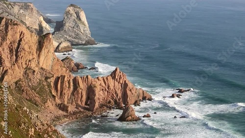 Cape Cabo da Roca at Atlantic coast, Portugal, is the westernmost mainland coast of Portugal and continental Europe
 photo