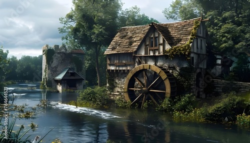 medieval building - water mill